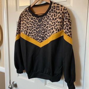 Chevron Leopard Sweater